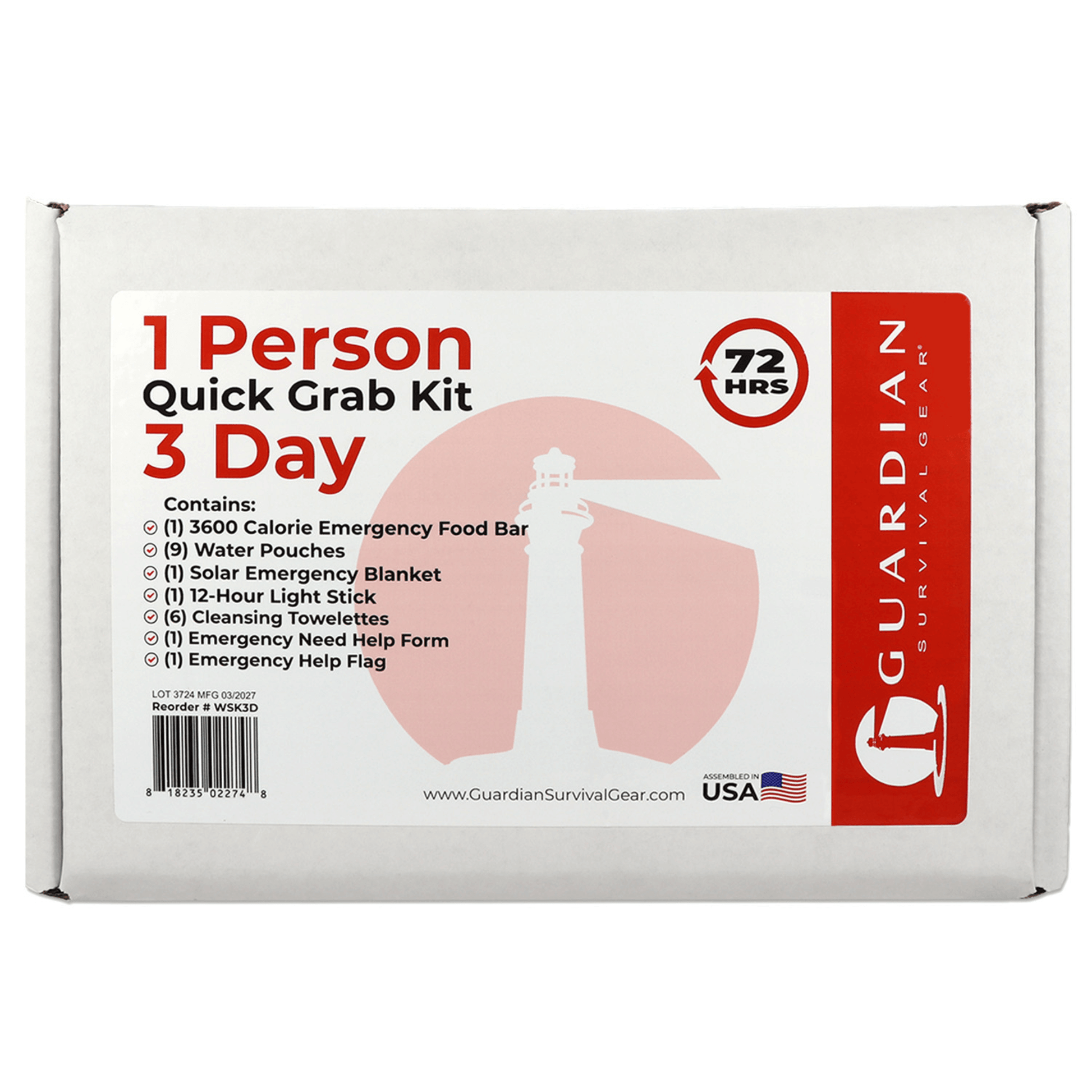 WSK 72-Hour Emergency Survival Grab Bag Kit-2