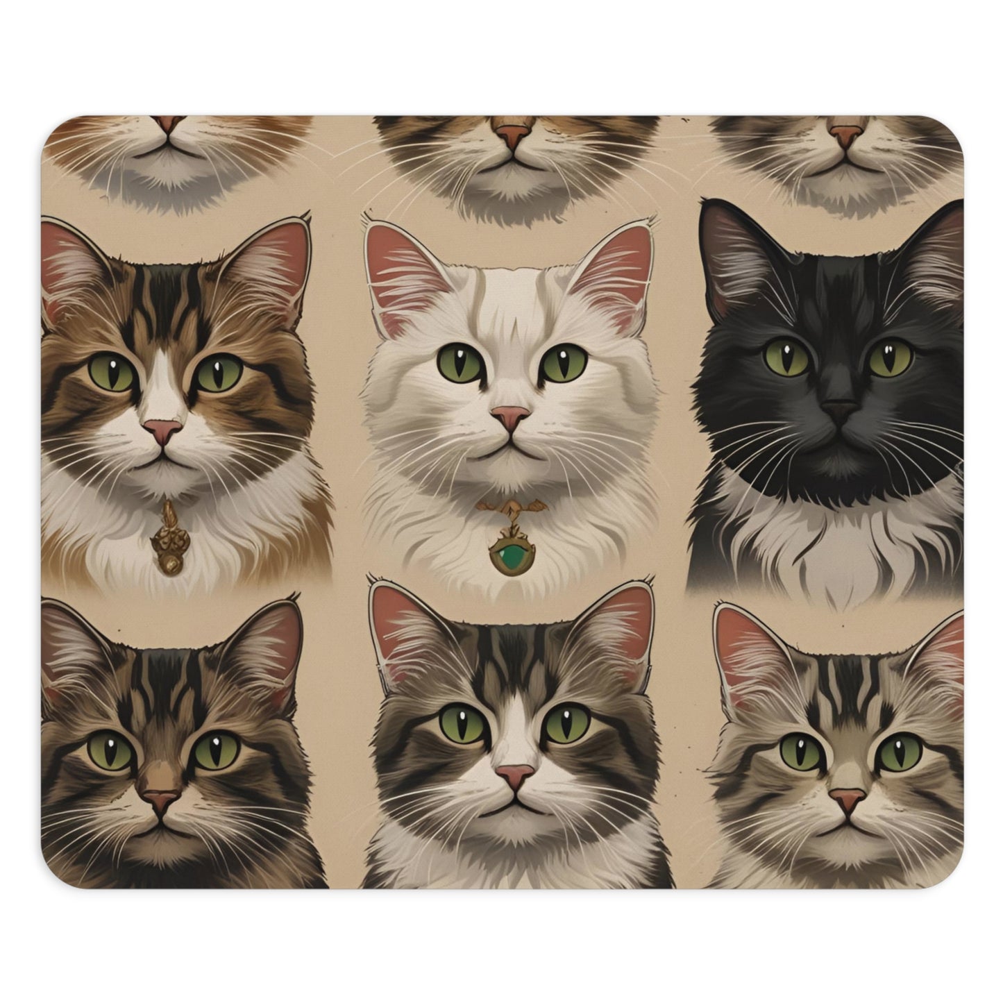 Cat-Themed Mouse Pad, Cute Cat Design Desk Accessory, Gifts for Cat Lovers, Home Office Decor, Pet Lover Gift