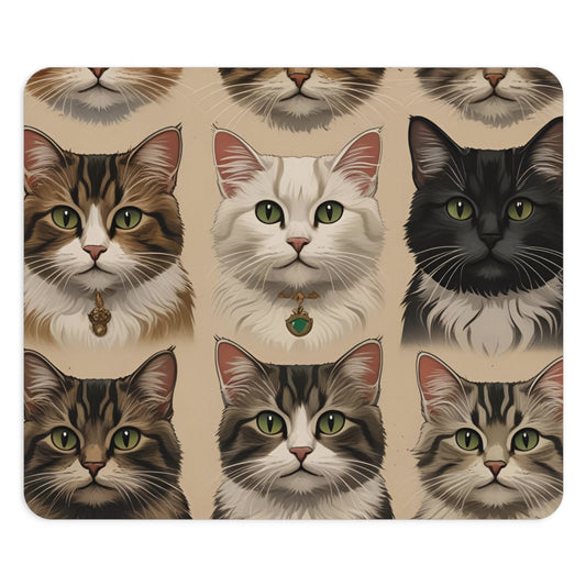 Cat-Themed Mouse Pad, Cute Cat Design Desk Accessory, Gifts for Cat Lovers, Home Office Decor, Pet Lover Gift