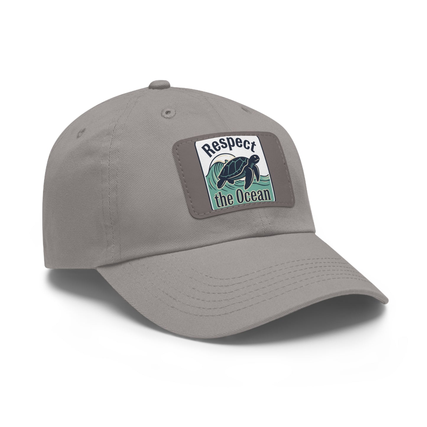 Respect the Ocean Leather Patch Dad Hat