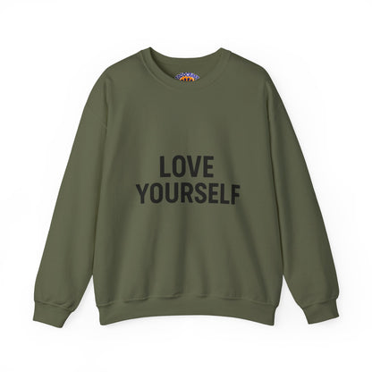 Love Yourself Sweatshirt, Unisex Crewneck, Inspirational Gift, Self-Love Apparel, Cozy Casual Wear, Perfect for Any Occasion