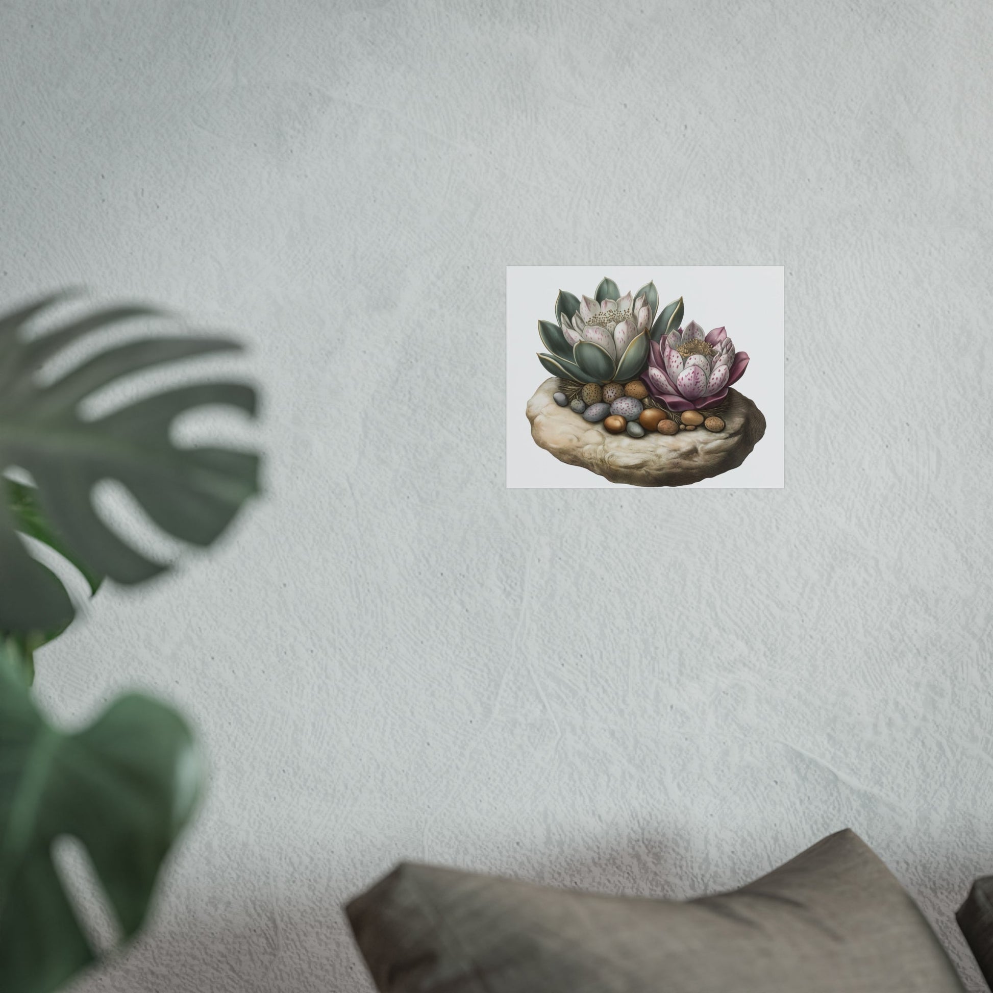 Fine Art Posters with succulent artwork on gallery-grade paper, Giclée print, matte finish.