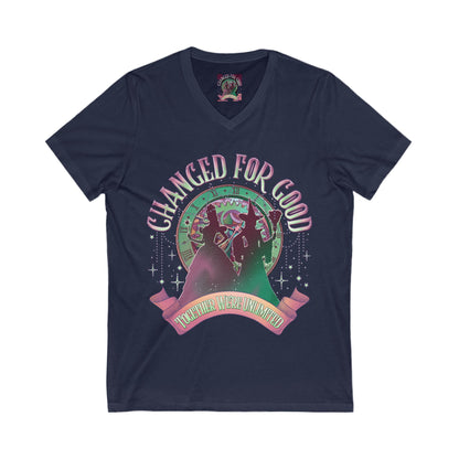 Empowering Change V-Neck Tee, Feminist T-Shirt, Positive Vibes Shirt, Inspirational Gift, Casual Wear, Confidence Boost