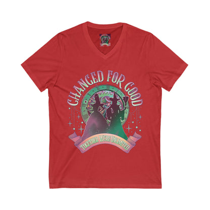 Empowering Change V-Neck Tee, Feminist T-Shirt, Positive Vibes Shirt, Inspirational Gift, Casual Wear, Confidence Boost