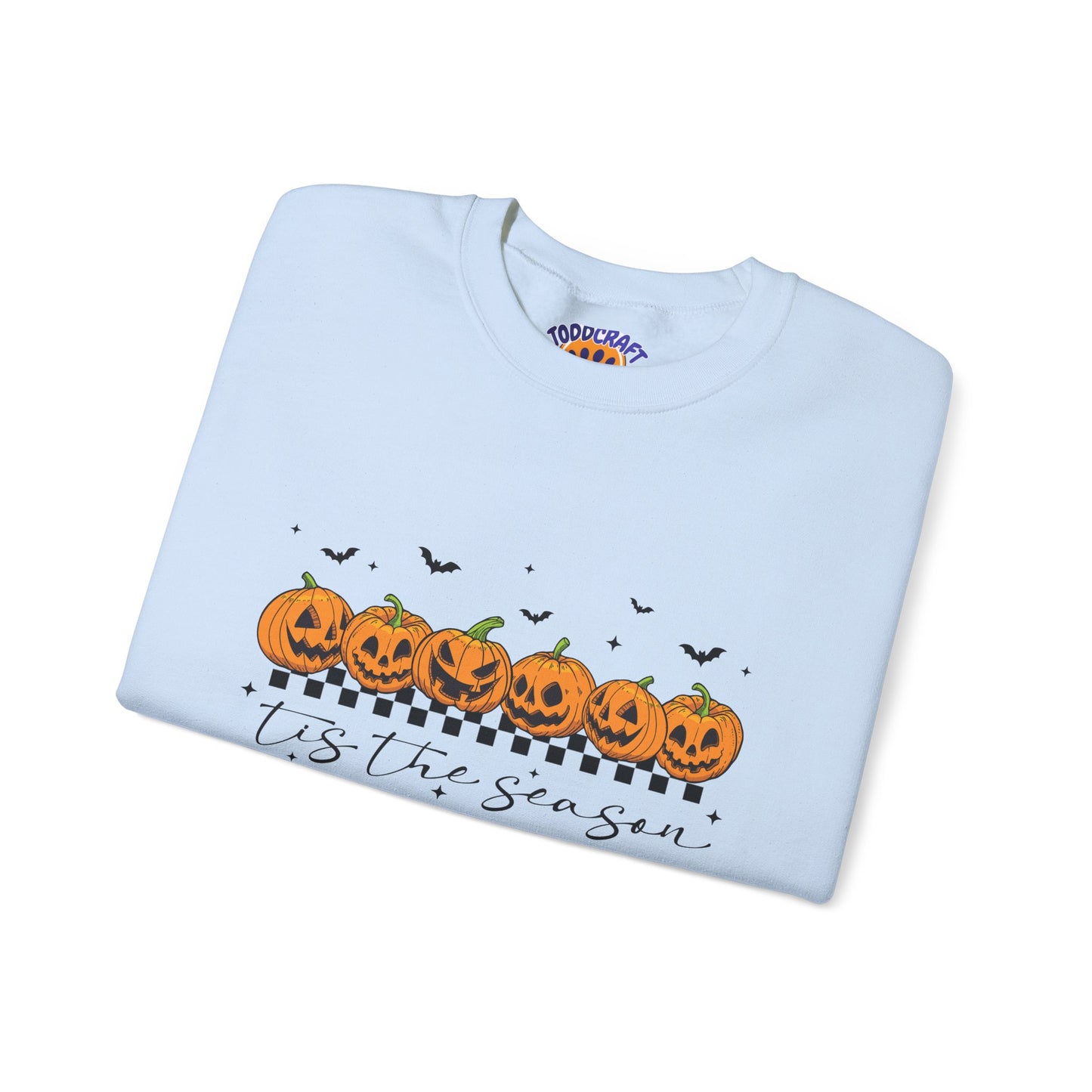 Halloween Pumpkin Crewneck Sweatshirt, Cozy Fall Sweatshirt, Unisex Halloween Apparel, Pumpkin Lover Gift, Spooky Season Clothing - Toddcraft