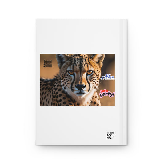 Personalized Cheetah Hardcover Journal - Custom Notebook