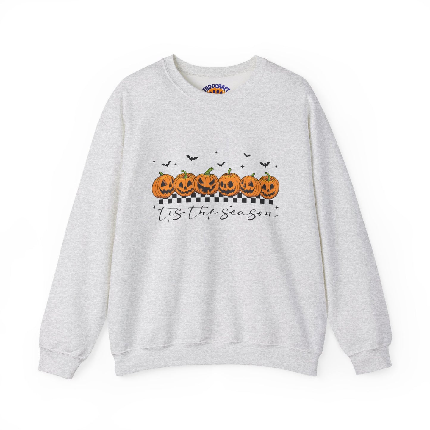 Halloween Pumpkin Crewneck Sweatshirt, Cozy Fall Sweatshirt, Unisex Halloween Apparel, Pumpkin Lover Gift, Spooky Season Clothing - Toddcraft