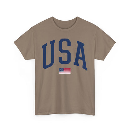 Unisex Heavy Cotton Tee USA Flag