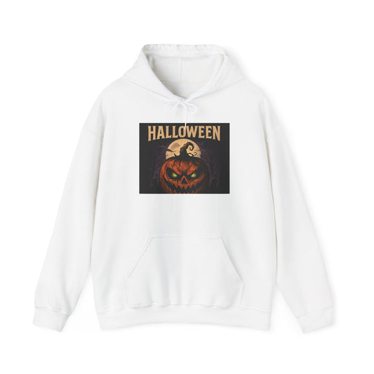 Halloween Jack-O'-Lantern Hoodie — Vintage Scary Pumpkin Pullover