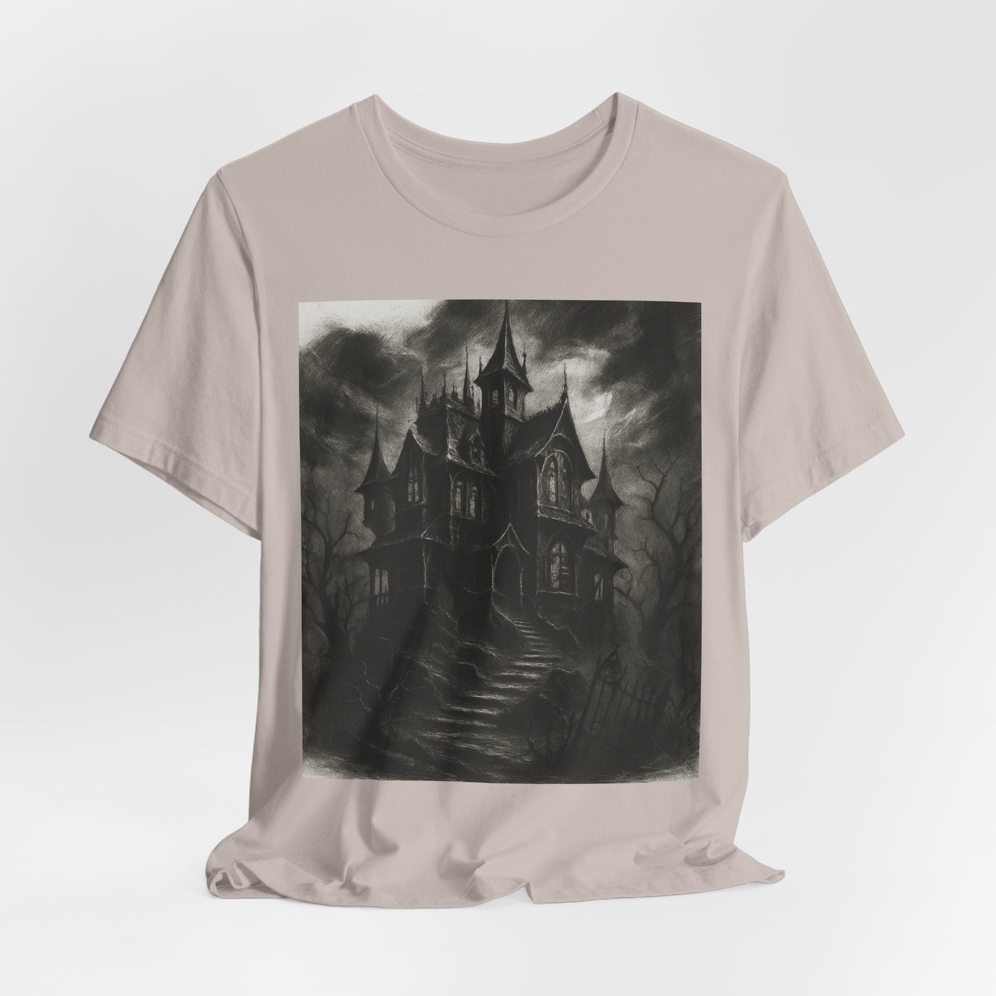 Haunted Mansion Graphic Tee — Gothic Haunted House T‑Shirt