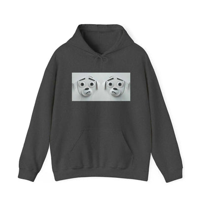 Sarcastic Dog Face 3D Hoodie with kangaroo pocket and matching drawstring.