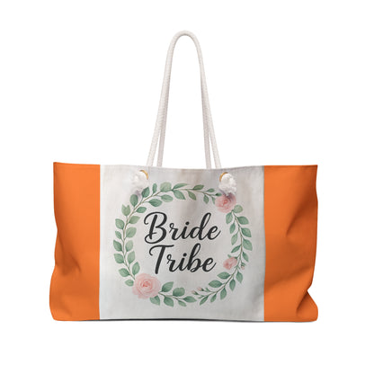 Bridal Weekender Bag - Bride Tribe Tote for Weddings, Gift for Bride, Bachelorette Party Essentials, Travel Bag, Floral Design