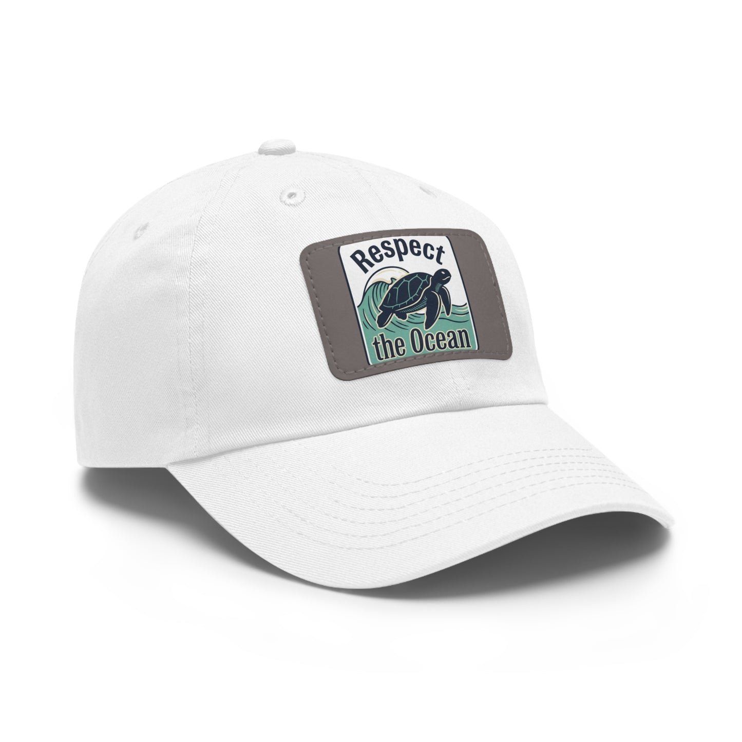 Respect the Ocean Leather Patch Dad Hat