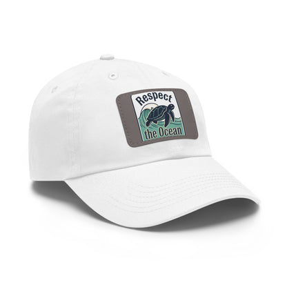 Respect the Ocean Leather Patch Dad Hat