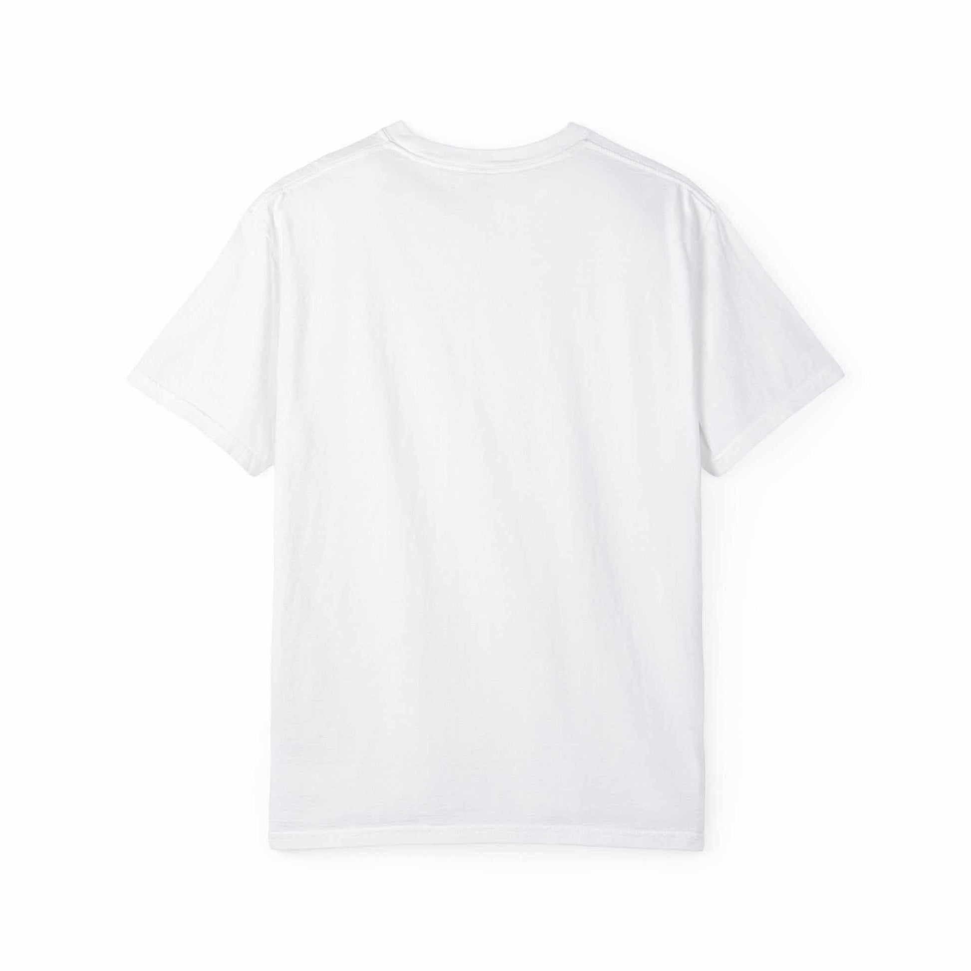 Unisex garment-dyed t-shirt made from 100% ring-spun cotton, soft-washed, back view.