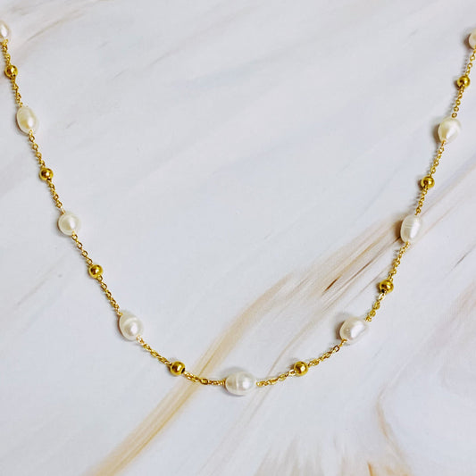 Ashley Freshwater Pearl Necklace – Elegant Real Pearl Jewelry for Women, Brides & Gifts