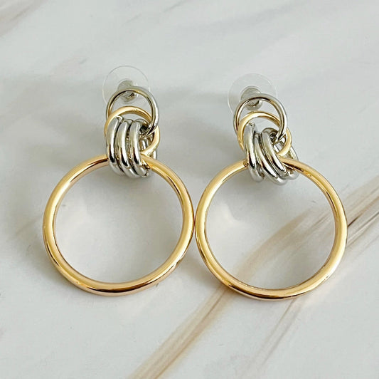 Knock On The Beauty Hoop Earrings – Stylish Gold Statement Hoops for Women & Girls