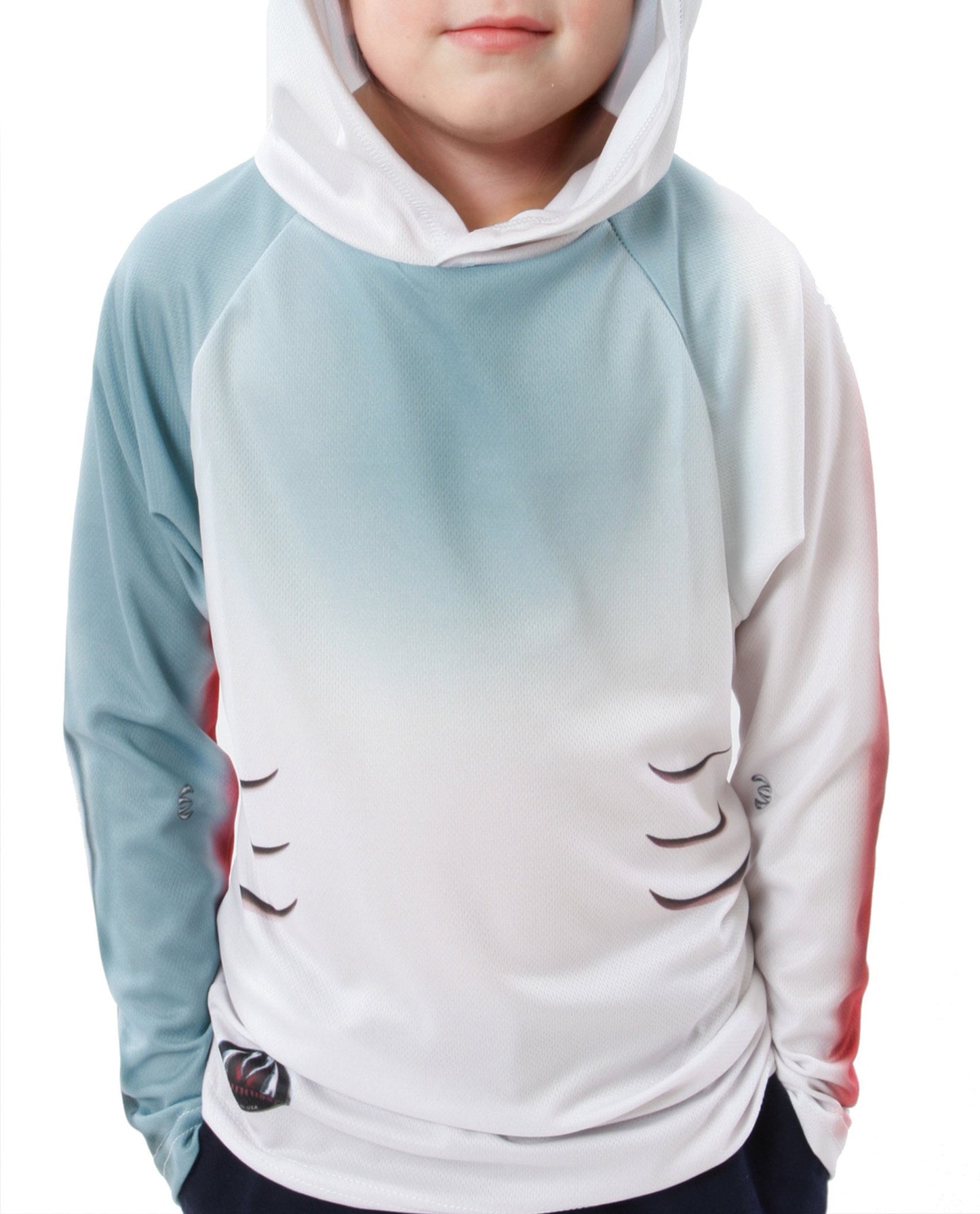 Shark Hoodie Sport Shirt - Moisture Wicking UPF50+ Athletic Tee