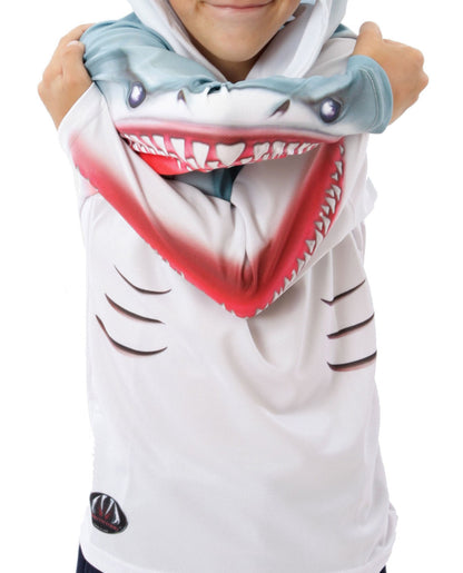 Shark Hoodie Sport Shirt - Moisture Wicking UPF50+ Athletic Tee