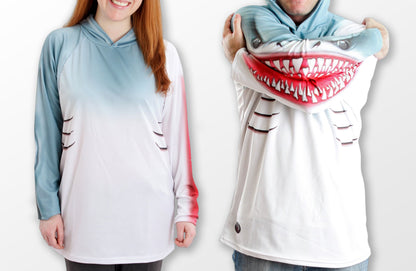 Shark Hoodie Sport Shirt - Moisture Wicking UPF50+ Athletic Tee