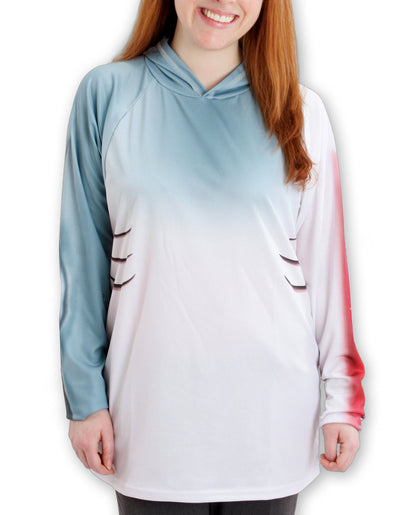 Shark Hoodie Sport Shirt - Moisture Wicking UPF50+ Athletic Tee