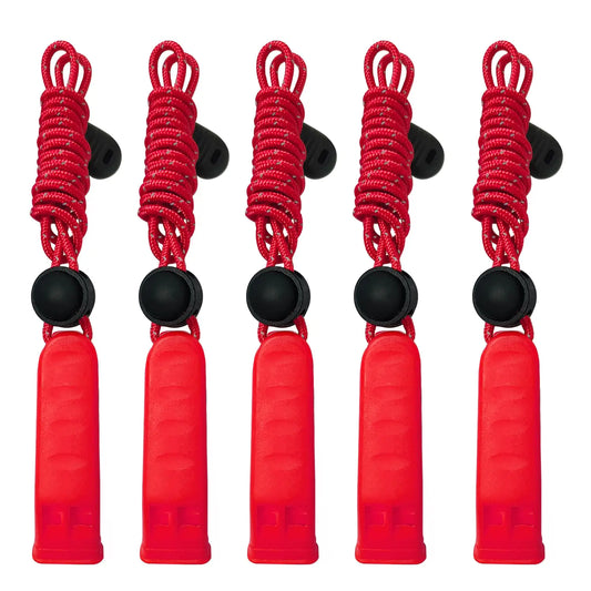 Ocean Safety Emergency Whistle 120dB – 5-Pack Marine Survival Signal