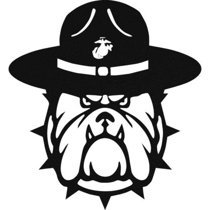 Military Bulldog - Metal Wall Art