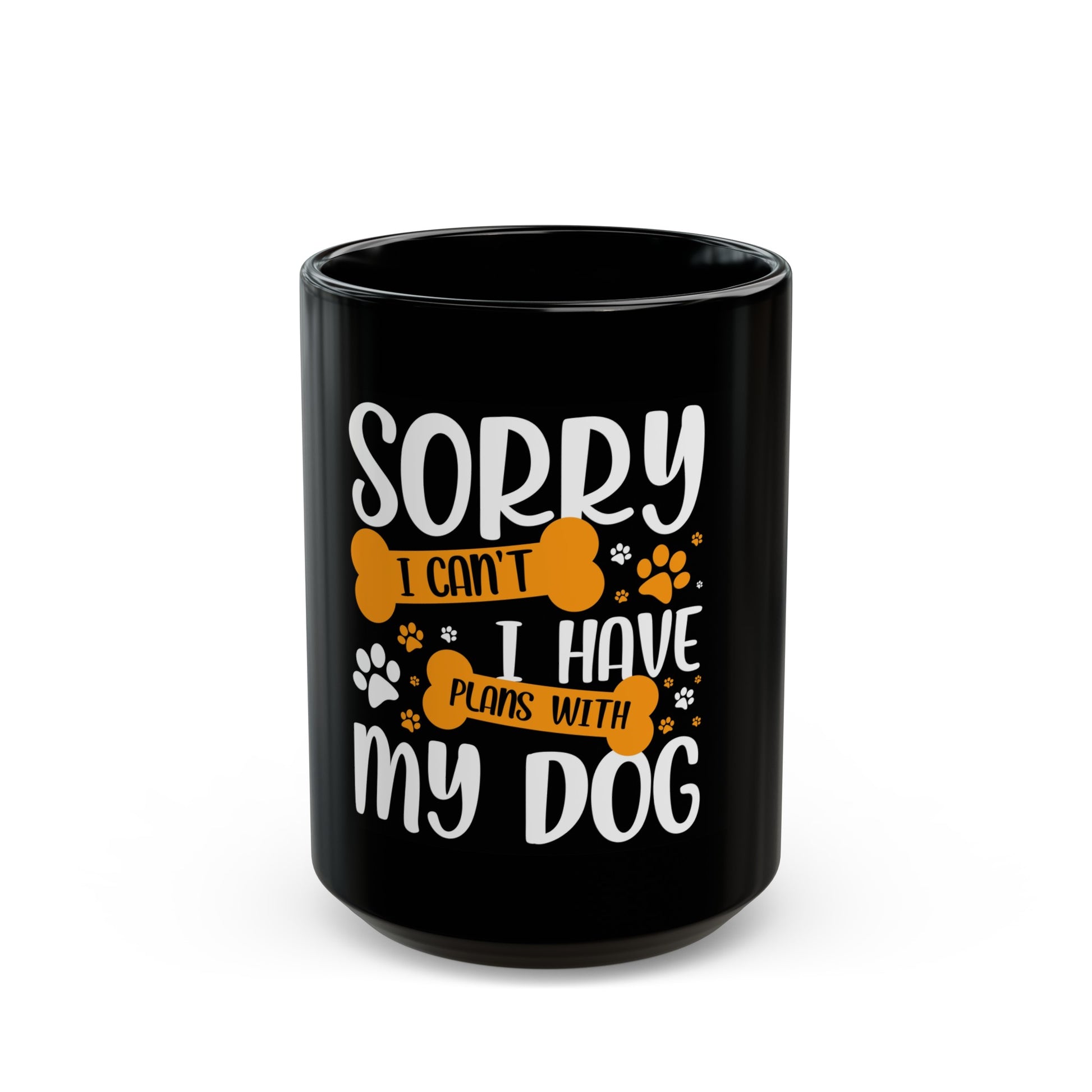 Plans With My Dog Black Mug Toddcraft