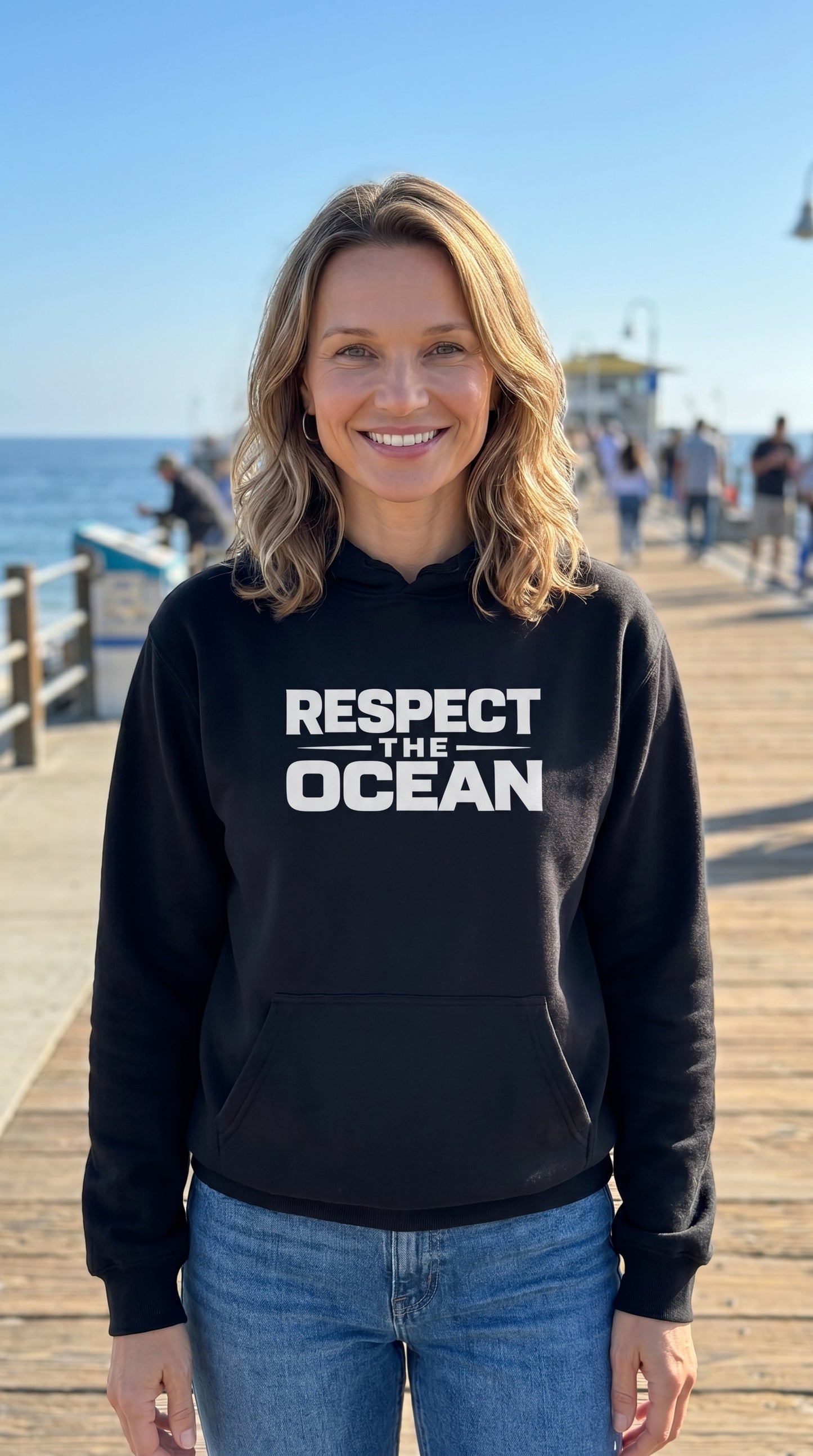 Respect The Ocean Hoodie – Shark People Only