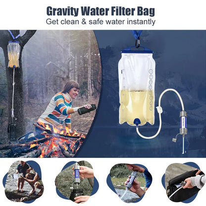 Survival Water Filter Straw | Portable Purification for Camping & Ocean Emergencies