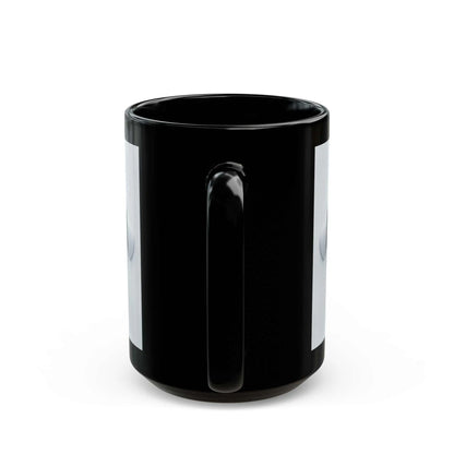 Black ceramic mug featuring a 3D print of a sarcastic dog face.