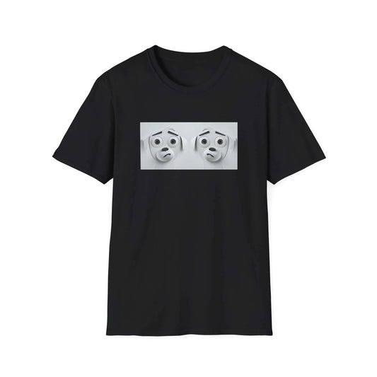 Black Sarcastic Dog Face 3D Tee with humorous dog face print, ultra-soft fabric, and high-definition design.