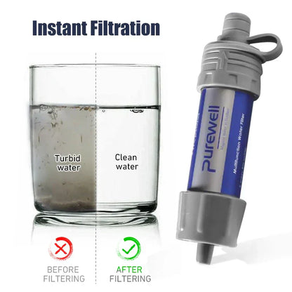 Survival Water Filter Straw | Portable Purification for Camping & Ocean Emergencies