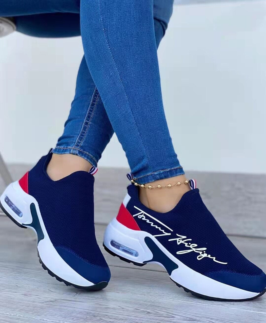 Casual Breathable Wedges Ladies Walking Sneakers Flat Women Shoes - Toddcraft