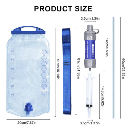 Survival Water Filter Straw | Portable Purification for Camping & Ocean Emergencies
