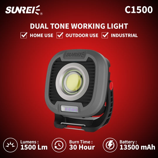 Sunrei C1500 Emergency Lamp Dual Tone Light-1