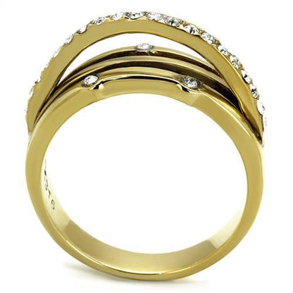 TK2611 - IP Gold(Ion Plating) Stainless Steel Ring with Top Grade - Toddcraft