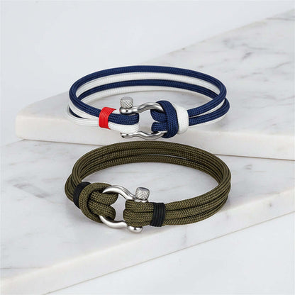 Unisex Cord Umbrella Bracelet Adjustable Paracord Survival Bracelet-1