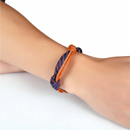 Unisex Cord Umbrella Bracelet Adjustable Paracord Survival Bracelet-3