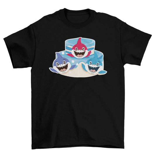Baby Shark Friends T-Shirt - Cute Ocean Animal Graphic Tee