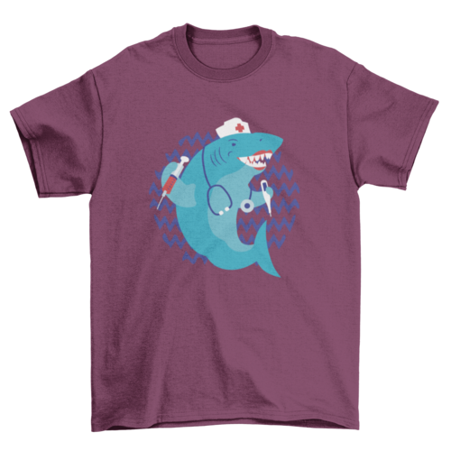 Flat Nurse Shark T-Shirt - Ocean Lover Graphic Tee Gift