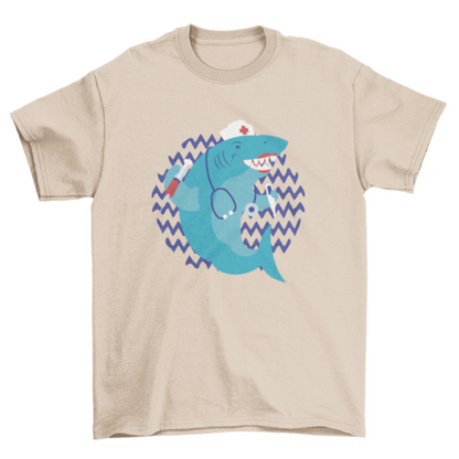 Flat Nurse Shark T-Shirt - Ocean Lover Graphic Tee Gift