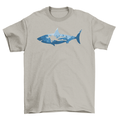 Scuba Diving Shark T-Shirt - Ocean Diver Graphic Tee Gift