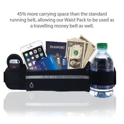 Velocity Water-Resistant Sports Running Belt and Fanny Pack for Outdoo