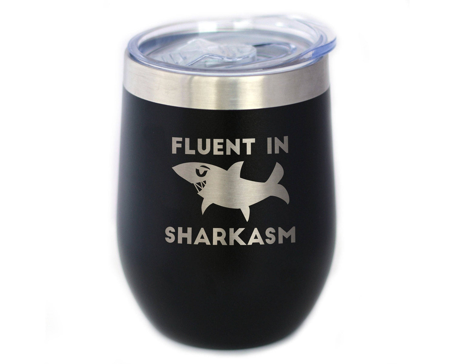 Sharkasm Insulated Wine Tumbler - Funny Shark Gifts
