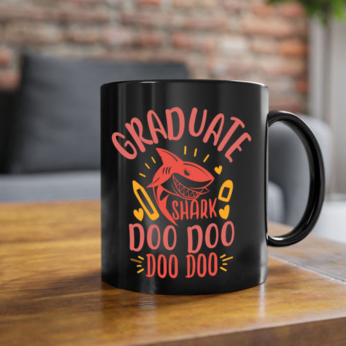 Graduate Shark Doo Doo Mug - Funny Graduation Coffee Cup Gift