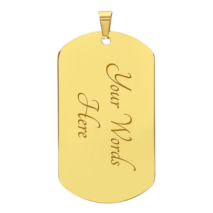 Dad Dog Tag Necklace - Luxury Military Style Gift