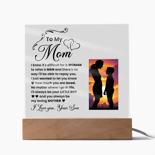 Decorative Plaques To the best mom in the world I love you from your son