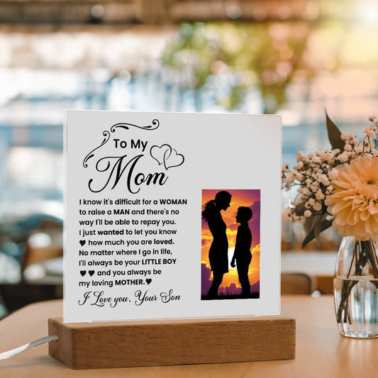 Decorative Plaques To the best mom in the world I love you from your son