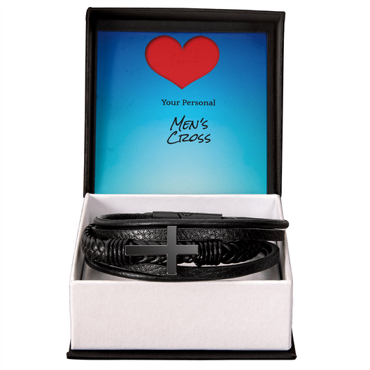 Your Personal Men's Cross Bracelet To keep you calm and Serene during life's greatest challenges and to remember your higher power